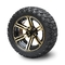 Golf Cart 14'' Bronze/Black Rims And 22*10-14 Off-road Tires Combo Including Lug Nuts and Center Caps