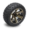 Golf Cart 14'' Bronze/Black Rims And 22*10-14 Off-road Tires Combo Including Lug Nuts and Center Caps