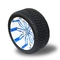 14'' Blue/Glossy White Wheels And 225/30-14 Tires Assembly Electrophoresis Paint