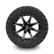 14'' Machined/Matte Black Golf Cart Wheels And 22x10-14 Off-road DOT Tires