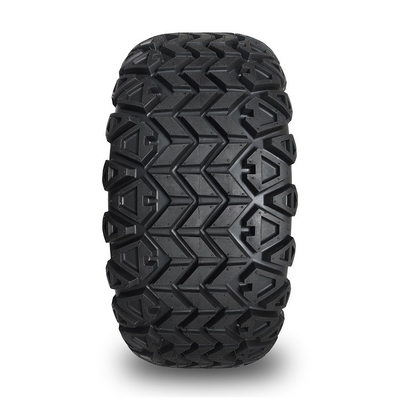 olf Cart 14'' Machined Black Wheel and 22*10-14 All Terrain Tyre Including Lug Nuts and Center Caps