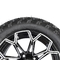 Golf Cart 22 inch All Terrian Tire and 14 inch Machined Black Aluminum Wheel