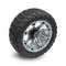14 Inches Golf Cart Gunmetal Wheels and 22*10-14 High Profile Tires Combo 4 PLY Lift Required