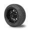 12'' Glossy Black Golf Cart Wheels And 215/35-12 Low Profile Tires Assembly