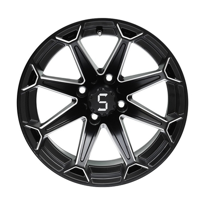 Machined Matte Black Golf Cart Wheels 12 Inch 14 Inch PCD 101.6