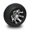 205/50-10 DOT Low Profile Street Tires And 10 Inch Golf Cart Machined/Glossy Black Wheels Combo 4 Ply Rated