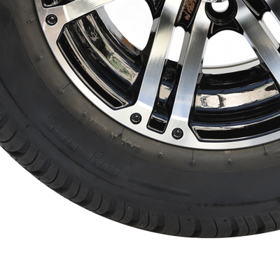 10 Inch Golf Cart Wheel And 205/50-10 DOT Street Tire Combo -25 Offset 4x4 Bolt (101.6mm)