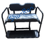 EZGO RXV Golf Cart Flip Folding Rear Back Seat Kit - Black Cushions