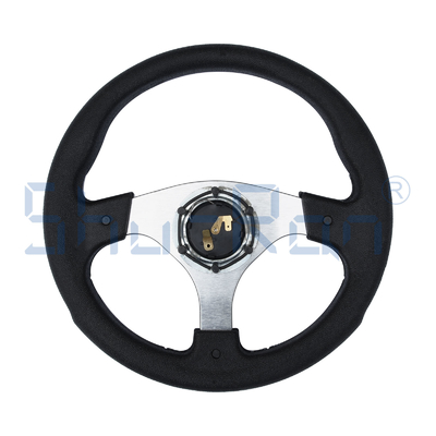 Golf Cart Racing Carbon Fiber Steering Wheel For Club Car, EZGO, And Yamaha