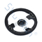 Golf Cart Racing Carbon Fiber Steering Wheel For Club Car, EZGO, And Yamaha