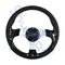 Golf Cart Racing Black Steering Wheel for Club Car, EZGO, and Yamaha