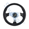 Golf Cart Racing Black Steering Wheel for Club Car, EZGO, and Yamaha