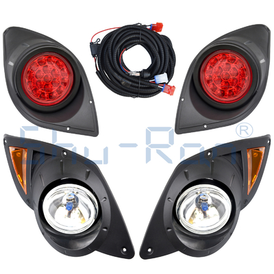 Golf Cart Basic Light Kit for Yamaha Drive, Halogen Headlights and LED Taillight